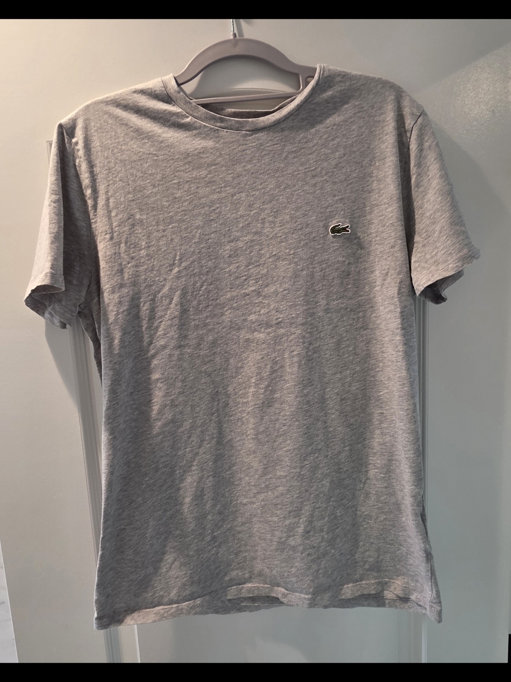 Lacoste Light Gray Crew Neck Short Sleeve Tee